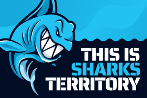 Shark Territory Flag Drapeau template