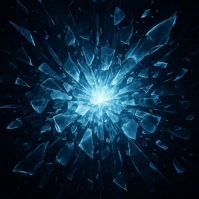 Shatterburst glass explosion Instagram Post template