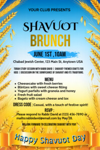 Shavuot brunch Poster template
