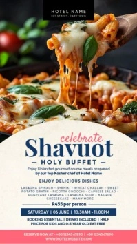 Shavuot Buffet Service Display Template Pantalla Digital (9:16)