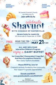 Shavuot Celebration Event Poster Template Плакат