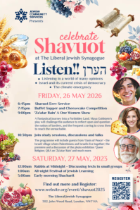 Shavuot Celebration Poster Template โปสเตอร์
