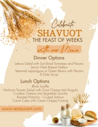 Shavuot Volantino (US Letter) template