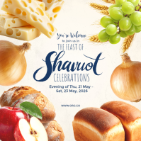 Shavuot Feast Celebration 2026 Template โพสต์บน Instagram