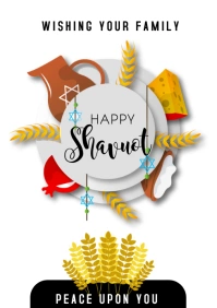 Shavuot Flyers A3 template