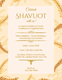 Shavuot Invitation Flyer Template