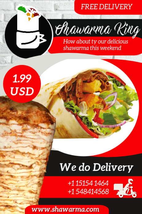 Shawarma Labels shawarma Template | PosterMyWall