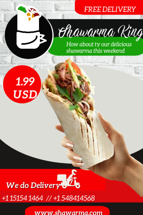 Shawarma Labels shawarma Template | PosterMyWall