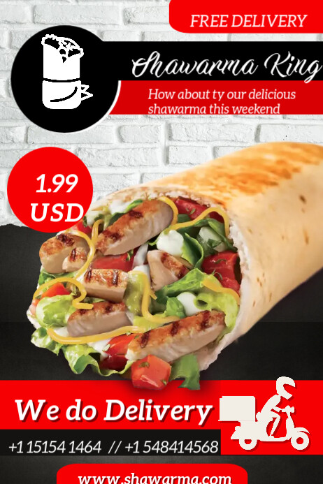 shawarma Poster template