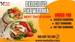 Shawarma food menu restaurant online post template