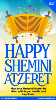 Shemini Atzeret Celebration Instagram Story template