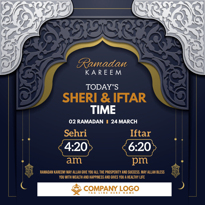 Sheri & Iftar time ad Pos Instagram template