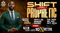 Shift Prophetic Conference 2025 Flyer YouTube Thumbnail template