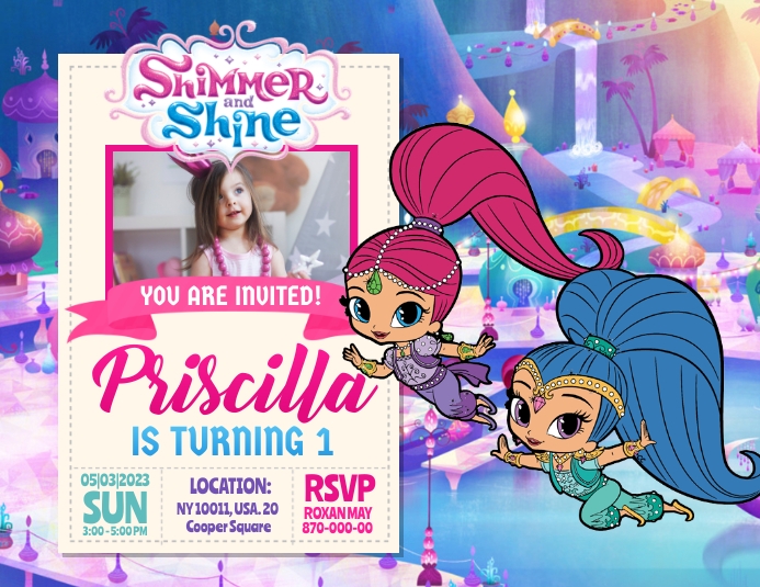 Shimmer And Shine Template PosterMyWall