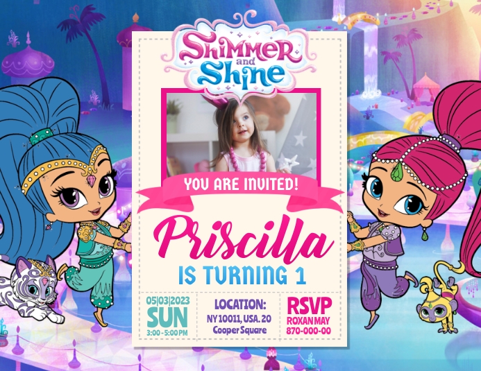 Shimmer and Shine Template | PosterMyWall