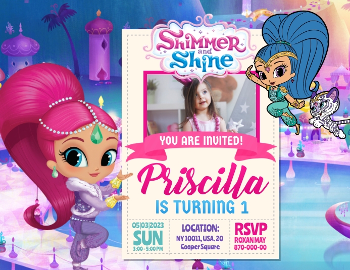 Shimmer and Shine Template PosterMyWall