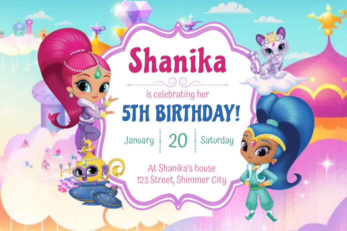 Shimmer And Shine Template PosterMyWall