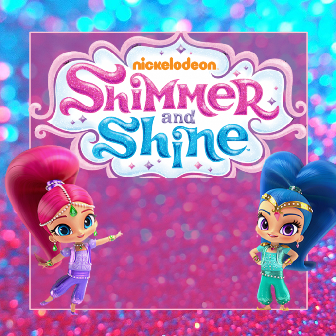 Shimmer and shine party poster Message Instagram template