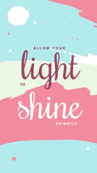 Shine Brightly Quotes Digital Display (9:16) template