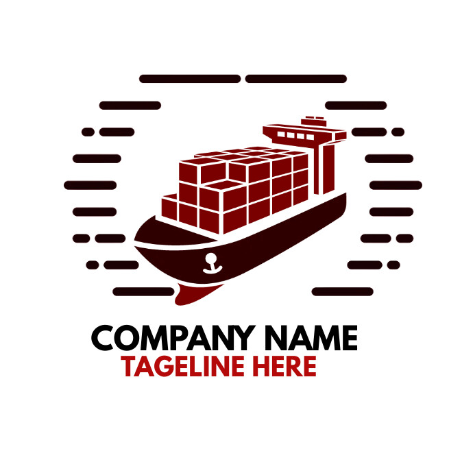 Import Container Logo Container Ship Logo