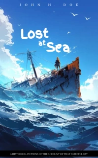 ship wreck, lost at sea, boat action adventur Kindle/Book Covers template