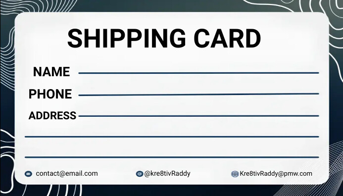 Shipping Card Template | PosterMyWall
