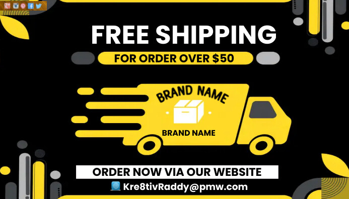 Shipping Card Template | PosterMyWall