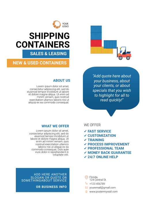 Shipping Container Sale Flyer Template | PosterMyWall