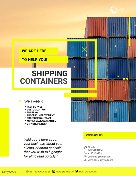 Copy of Shipping Container Sale Flyer Template | PosterMyWall