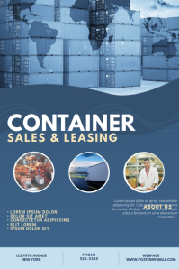 Promo Container Graphics Shipping Container Sale Flyer Template | PosterMyWall