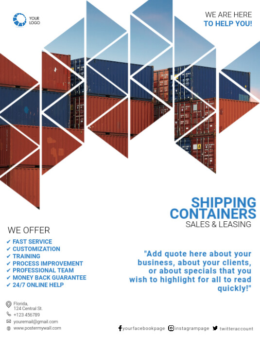 Shipping Container Sale Flyer Template | PosterMyWall