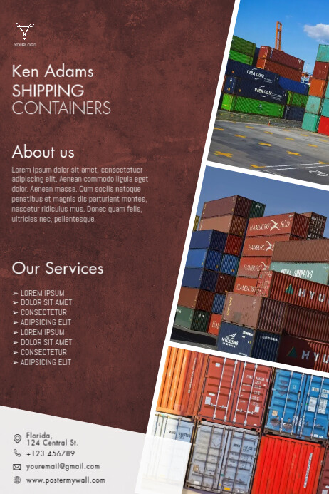 Promo Container Graphics Pengiriman Brosur Penjualan Templat | PosterMyWall