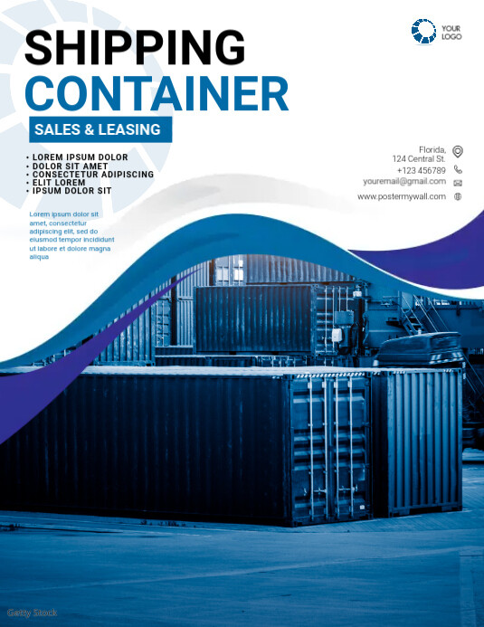 Container Storage Posters Shipping Container Sale Flyer Template | PosterMyWall