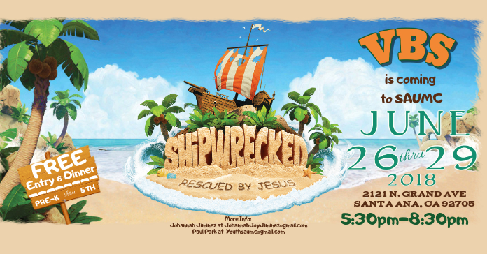 Shipwrecked VBS Flyer Anúncio do Facebook template