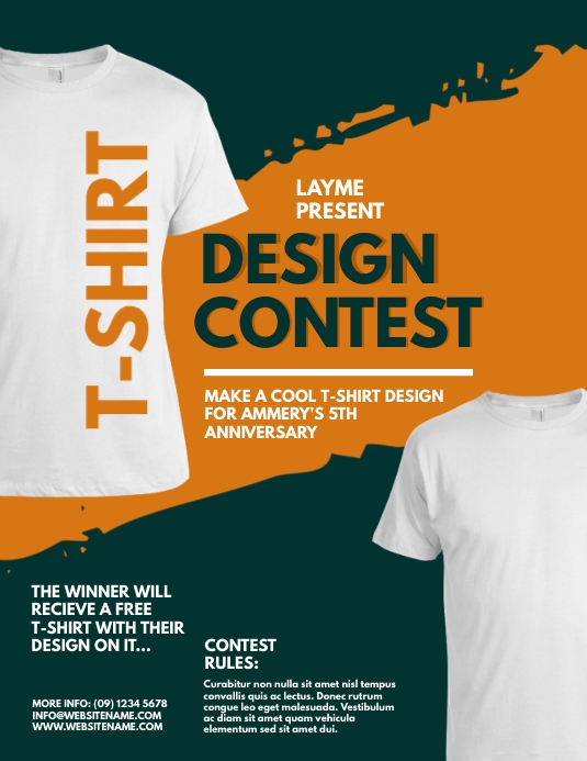 T Shirt Contest Flyer Template Live In Harmony T Shirt Design Contest
