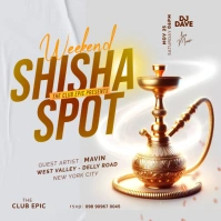 shisha spot lounge flyer template Instagram-bericht