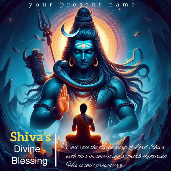 Shiva’s Divine Blessing Instagram Post template