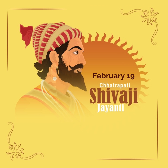 shivaji jayanti Instagram Post template