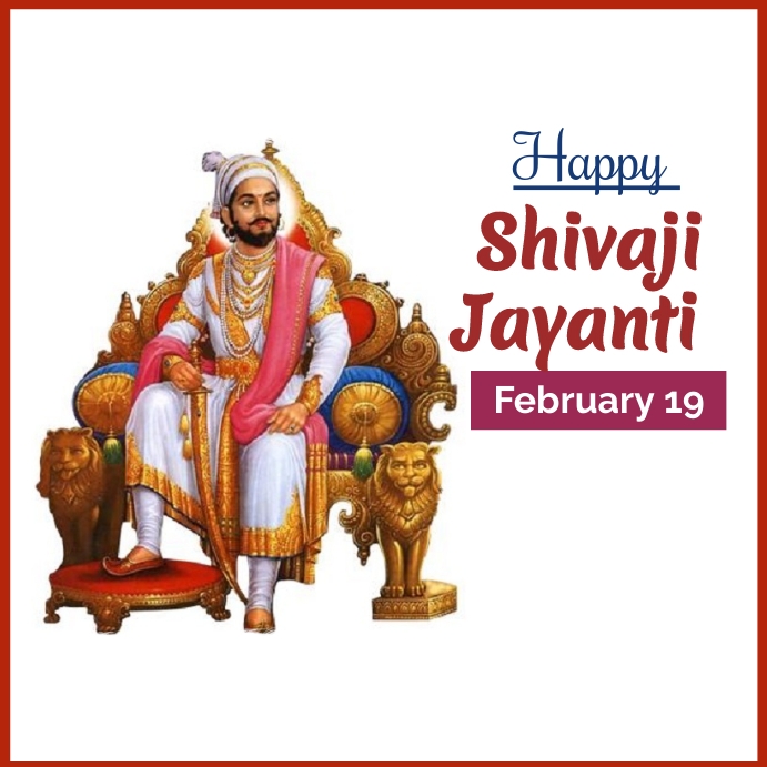 shivaji jayanti Instagram Post template