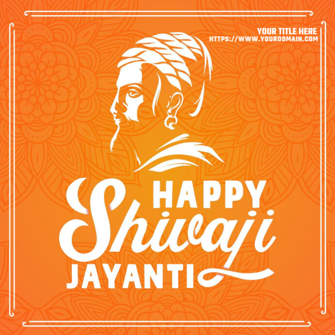 Shivaji maharaj jayanti 2025 Instagram Post template
