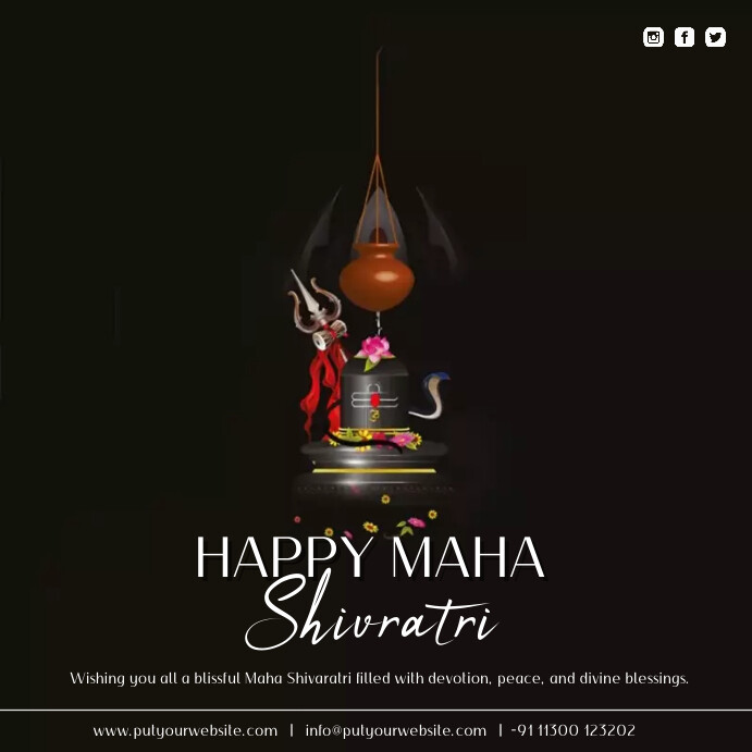 shivratri poster design Template | PosterMyWall