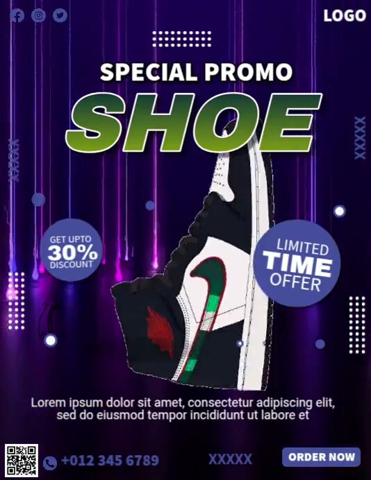 Shoe Promo Design Template PosterMyWall
