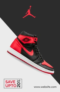 Shoe sale advertisement flyer Tabloid template