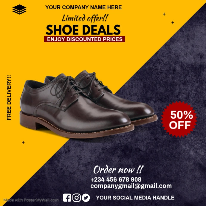 shoe sale Template PosterMyWall