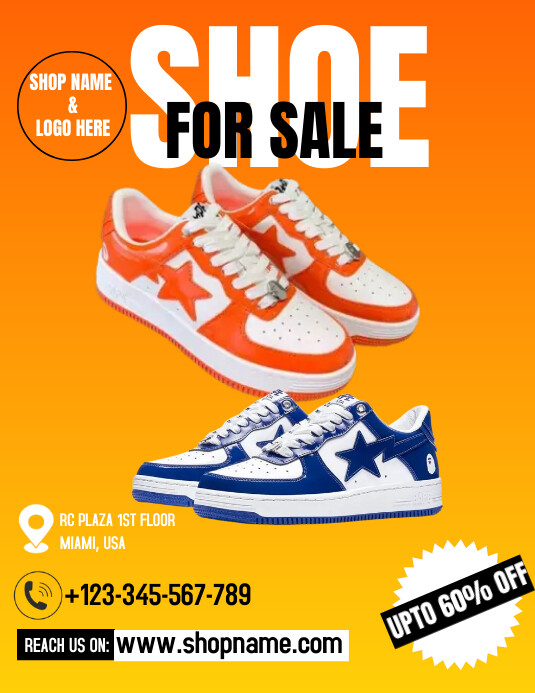 Shoe Flyer Example Shoe sale flyer Template | PosterMyWall