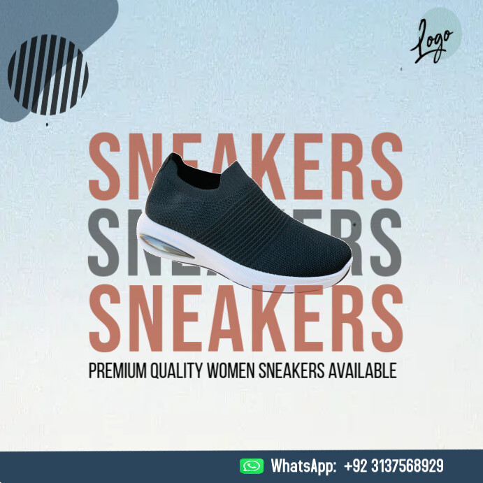 Shoe sneakers poster ad template