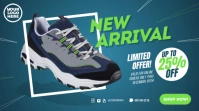 Shoe Sneakers Promotion Facebook Cover Pantalla Digital (16:9) template