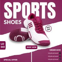 Roze Sports Shoes Promotion Square Template