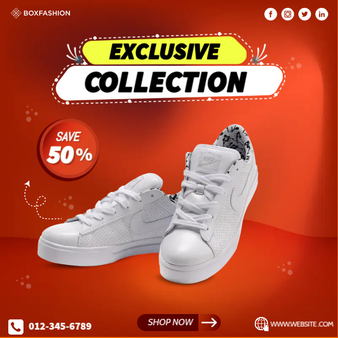 Plantilla de Exclusive Shoe Collection | PosterMyWall