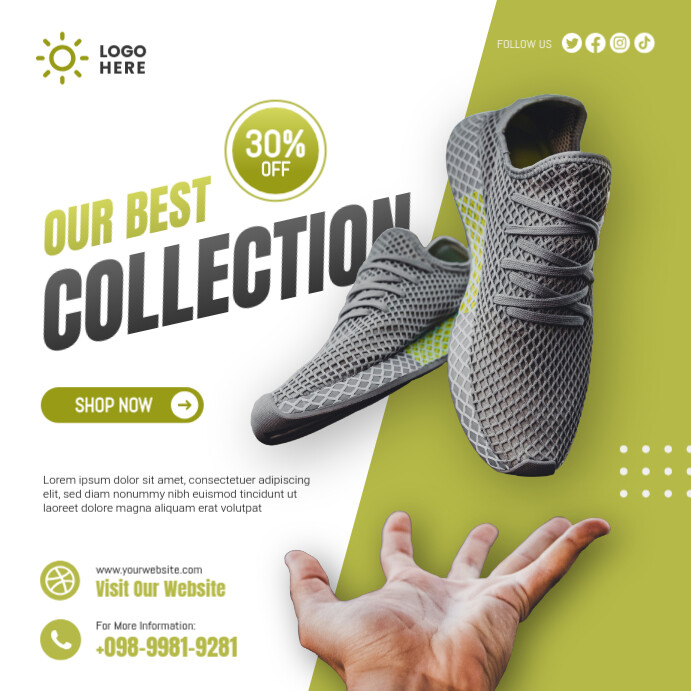 Shoes Collection Social Media Promotion Poster Flyer Template shoes-collection-social-media-promotion-poster-flyer-template